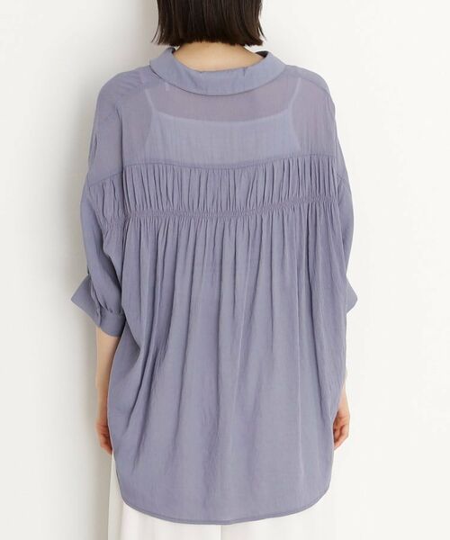THE SHOP TK / ザ ショップ ティーケー シャツ・ブラウス | 後ろギャザーシアーシャツ【体型カバー／洗える】 | 詳細15