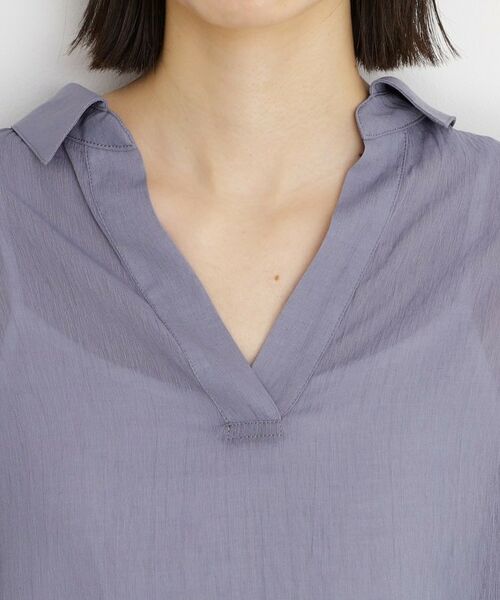 THE SHOP TK / ザ ショップ ティーケー シャツ・ブラウス | 後ろギャザーシアーシャツ【体型カバー／洗える】 | 詳細16