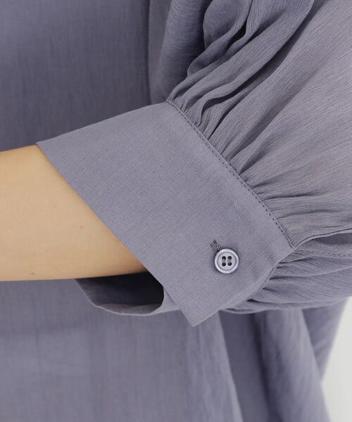 THE SHOP TK / ザ ショップ ティーケー シャツ・ブラウス | 後ろギャザーシアーシャツ【体型カバー／洗える】 | 詳細18