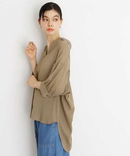 THE SHOP TK / ザ ショップ ティーケー シャツ・ブラウス | 後ろギャザーシアーシャツ【体型カバー／洗える】 | 詳細5