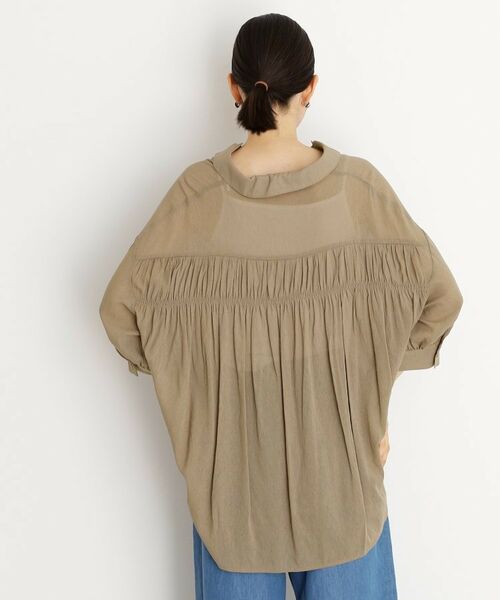THE SHOP TK / ザ ショップ ティーケー シャツ・ブラウス | 後ろギャザーシアーシャツ【体型カバー／洗える】 | 詳細6