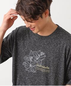 THE SHOP TK / ザ ショップ ティーケー Tシャツ | ポリ麻刺繍半袖Tシャツ