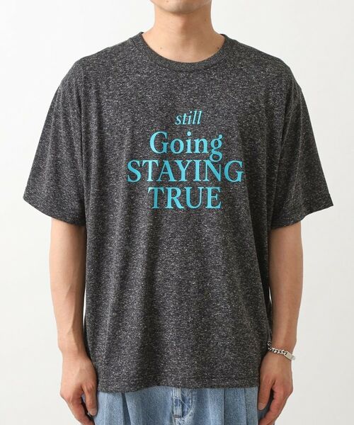 THE SHOP TK / ザ ショップ ティーケー Tシャツ | ポリ麻プリント半袖Tシャツ【洗濯機OK】 | 詳細9