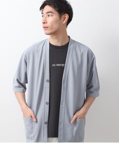 THE SHOP TK / ザ ショップ ティーケー カーディガン・ボレロ | ツイルステッチ半袖カーディガン【洗濯機OK/接触冷感】