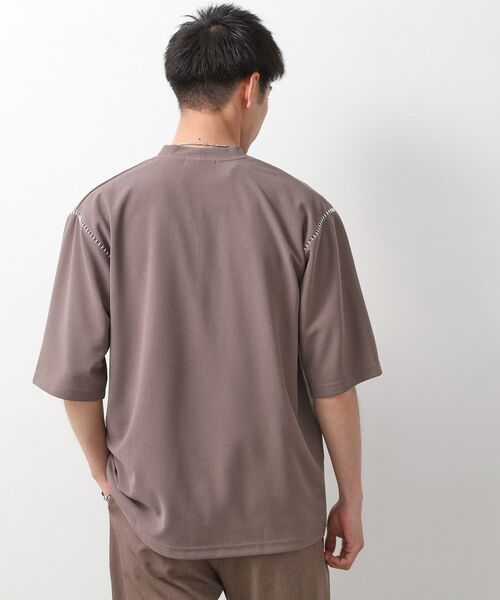 THE SHOP TK / ザ ショップ ティーケー カーディガン・ボレロ | ツイルステッチ半袖カーディガン【洗濯機OK/接触冷感】 | 詳細10