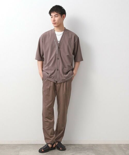 THE SHOP TK / ザ ショップ ティーケー カーディガン・ボレロ | ツイルステッチ半袖カーディガン【洗濯機OK/接触冷感】 | 詳細11