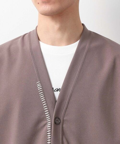 THE SHOP TK / ザ ショップ ティーケー カーディガン・ボレロ | ツイルステッチ半袖カーディガン【洗濯機OK/接触冷感】 | 詳細16