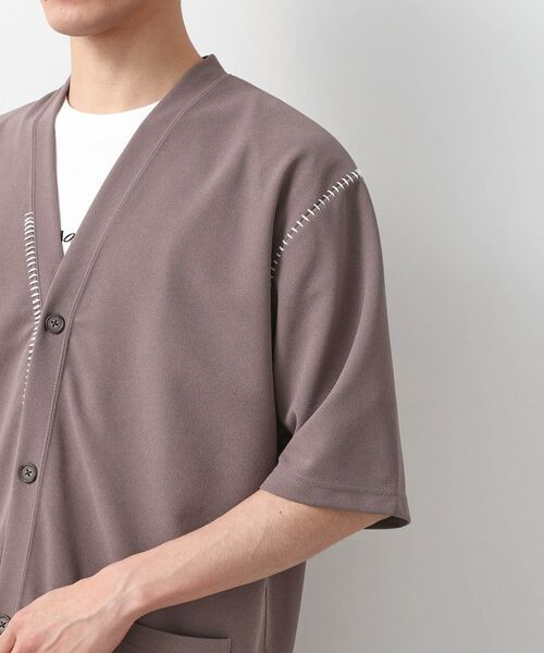 THE SHOP TK / ザ ショップ ティーケー カーディガン・ボレロ | ツイルステッチ半袖カーディガン【洗濯機OK/接触冷感】 | 詳細17