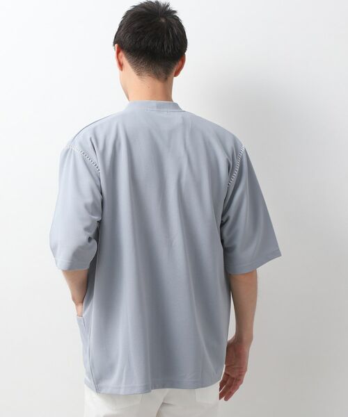 THE SHOP TK / ザ ショップ ティーケー カーディガン・ボレロ | ツイルステッチ半袖カーディガン【洗濯機OK/接触冷感】 | 詳細2