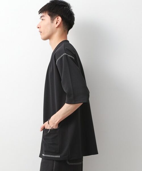 THE SHOP TK / ザ ショップ ティーケー カーディガン・ボレロ | ツイルステッチ半袖カーディガン【洗濯機OK/接触冷感】 | 詳細5