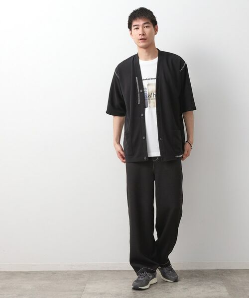 THE SHOP TK / ザ ショップ ティーケー カーディガン・ボレロ | ツイルステッチ半袖カーディガン【洗濯機OK/接触冷感】 | 詳細7