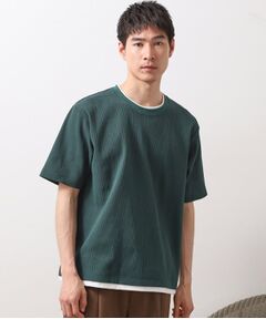 THE SHOP TK / ザ ショップ ティーケー Tシャツ | ランダムワッフル半袖Tシャツ 【洗濯機ＯＫ】