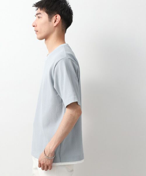 THE SHOP TK / ザ ショップ ティーケー Tシャツ | ランダムワッフル半袖Tシャツ 【洗濯機OK】 | 詳細14