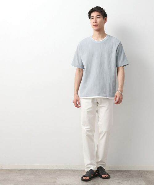 THE SHOP TK / ザ ショップ ティーケー Tシャツ | ランダムワッフル半袖Tシャツ 【洗濯機OK】 | 詳細15