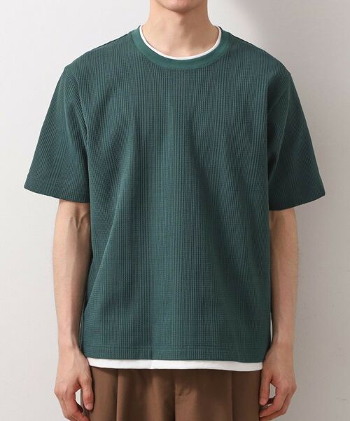 THE SHOP TK / ザ ショップ ティーケー Tシャツ | ランダムワッフル半袖Tシャツ 【洗濯機OK】 | 詳細17