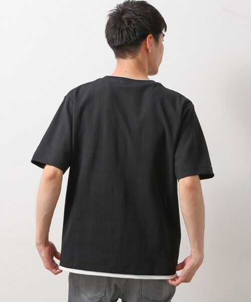 THE SHOP TK / ザ ショップ ティーケー Tシャツ | ランダムワッフル半袖Tシャツ 【洗濯機OK】 | 詳細2