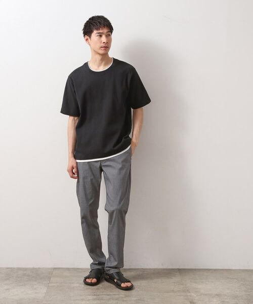 THE SHOP TK / ザ ショップ ティーケー Tシャツ | ランダムワッフル半袖Tシャツ 【洗濯機OK】 | 詳細3