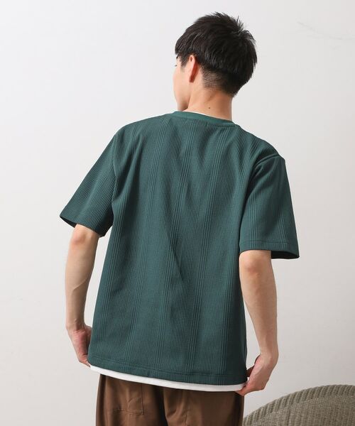 THE SHOP TK / ザ ショップ ティーケー Tシャツ | ランダムワッフル半袖Tシャツ 【洗濯機OK】 | 詳細5