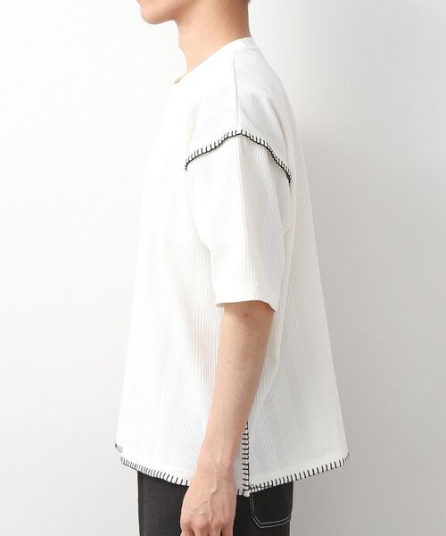THE SHOP TK / ザ ショップ ティーケー Tシャツ | ステッチ刺繍半袖Tシャツ ビックシルエット | 詳細10