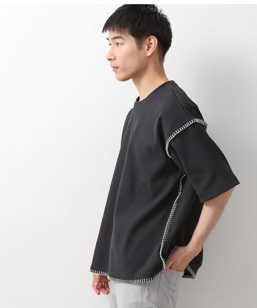 THE SHOP TK / ザ ショップ ティーケー Tシャツ | ステッチ刺繍半袖Tシャツ ビックシルエット | 詳細5