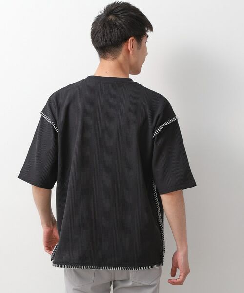 THE SHOP TK / ザ ショップ ティーケー Tシャツ | ステッチ刺繍半袖Tシャツ ビックシルエット | 詳細6