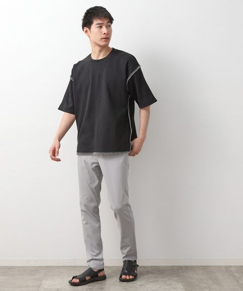 THE SHOP TK / ザ ショップ ティーケー Tシャツ | ステッチ刺繍半袖Tシャツ ビックシルエット | 詳細7