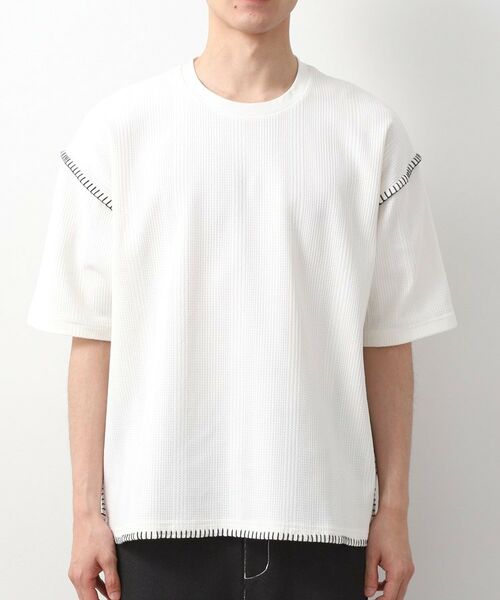 THE SHOP TK / ザ ショップ ティーケー Tシャツ | ステッチ刺繍半袖Tシャツ ビックシルエット | 詳細9