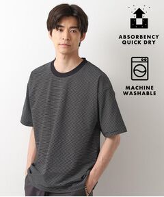 THE SHOP TK / ザ ショップ ティーケー Tシャツ | パーフェクテックボーダー半袖Tシャツ 【吸水速乾／洗濯機OK】