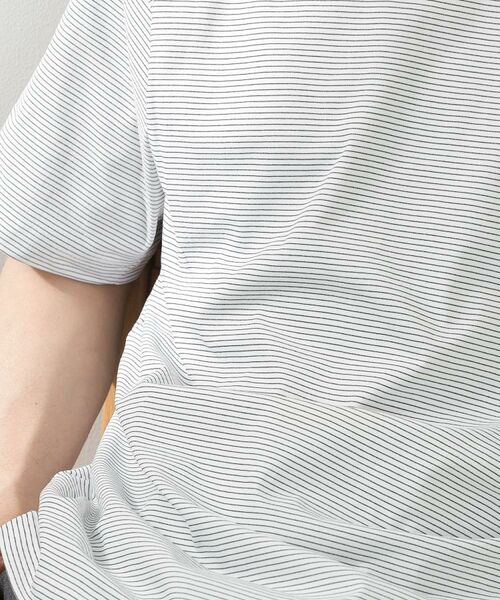 THE SHOP TK / ザ ショップ ティーケー Tシャツ | パーフェクテックボーダー半袖Tシャツ 【吸水速乾／洗濯機OK】 | 詳細2