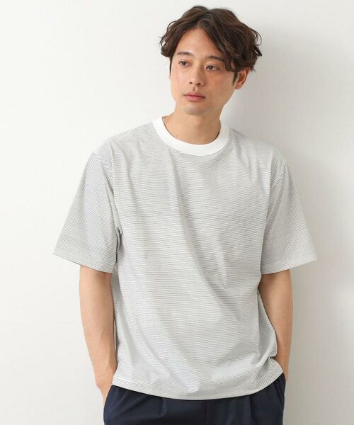 THE SHOP TK / ザ ショップ ティーケー Tシャツ | パーフェクテックボーダー半袖Tシャツ 【吸水速乾／洗濯機OK】 | 詳細5