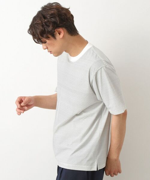 THE SHOP TK / ザ ショップ ティーケー Tシャツ | パーフェクテックボーダー半袖Tシャツ 【吸水速乾／洗濯機OK】 | 詳細6
