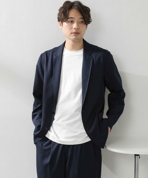 THE SHOP TK / ザ ショップ ティーケー テーラードジャケット | スムースファイバーリラックスジャケット 【セットアップ可／UVカット／イージーケア／洗濯機OK】 | 詳細1