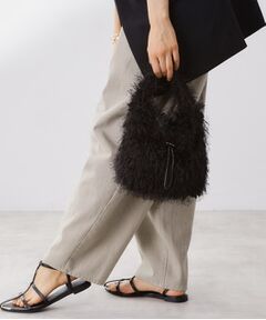 THE SHOP TK / ザ ショップ ティーケー ショルダーバッグ | フリンジボア巾着バッグ