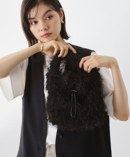 THE SHOP TK / ザ ショップ ティーケー ショルダーバッグ | フリンジボア巾着バッグ | 詳細1