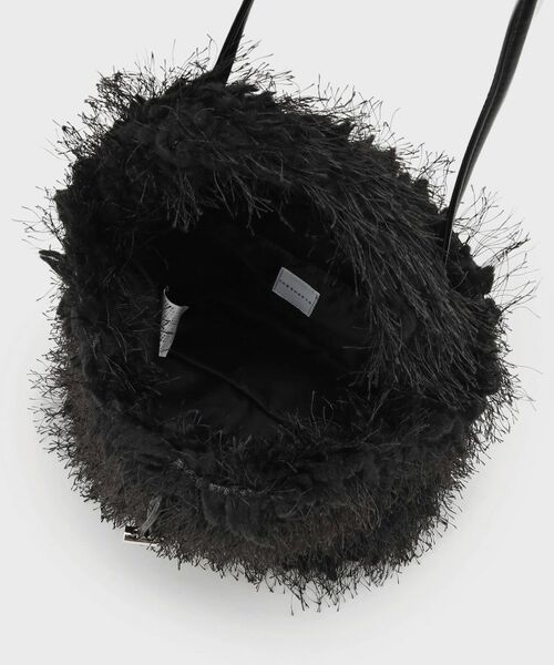 THE SHOP TK / ザ ショップ ティーケー ショルダーバッグ | フリンジボア巾着バッグ | 詳細11