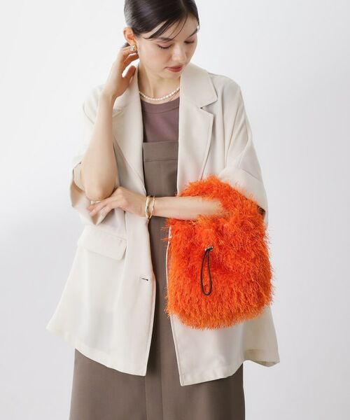 THE SHOP TK / ザ ショップ ティーケー ショルダーバッグ | フリンジボア巾着バッグ | 詳細3