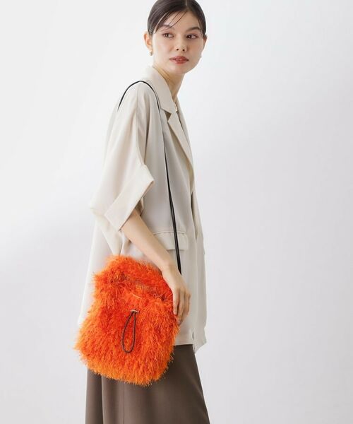 THE SHOP TK / ザ ショップ ティーケー ショルダーバッグ | フリンジボア巾着バッグ | 詳細4