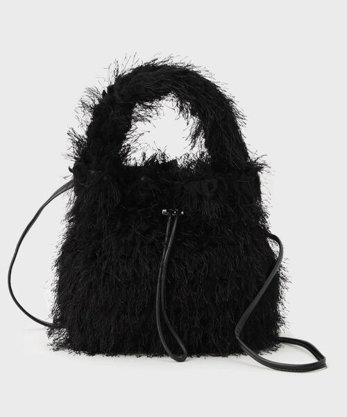 THE SHOP TK / ザ ショップ ティーケー ショルダーバッグ | フリンジボア巾着バッグ | 詳細6