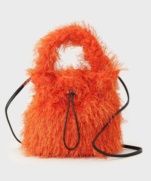 THE SHOP TK / ザ ショップ ティーケー ショルダーバッグ | フリンジボア巾着バッグ | 詳細7