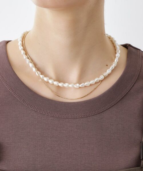 THE SHOP TK / ザ ショップ ティーケー ネックレス・ペンダント・チョーカー | 2連パール調ネックレス | 詳細4
