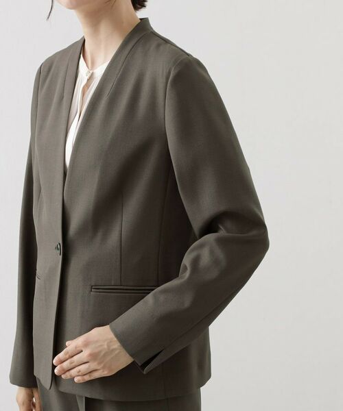 THE SHOP TK / ザ ショップ ティーケー ノーカラージャケット | ノーカラージャケット【セットアップ可】 | 詳細13