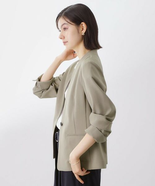 THE SHOP TK / ザ ショップ ティーケー ノーカラージャケット | ノーカラージャケット【セットアップ可】 | 詳細6