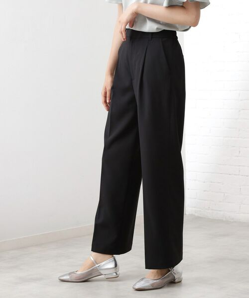 THE SHOP TK / ザ ショップ ティーケー パンツ | 【美脚見え】タックワイドパンツ【セットアップ可】 | 詳細10