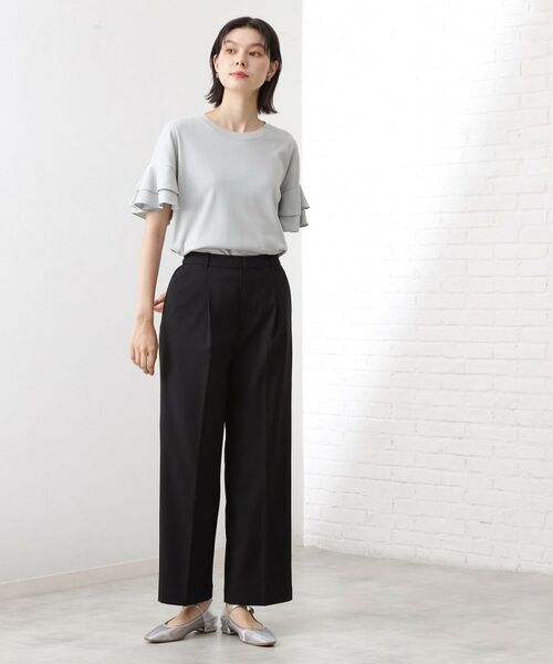 THE SHOP TK / ザ ショップ ティーケー パンツ | 【美脚見え】タックワイドパンツ【セットアップ可】 | 詳細11