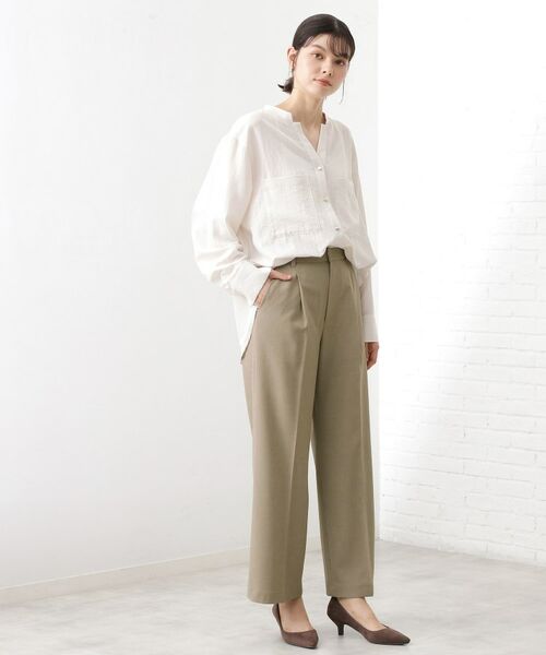 THE SHOP TK / ザ ショップ ティーケー パンツ | 【美脚見え】タックワイドパンツ【セットアップ可】 | 詳細21