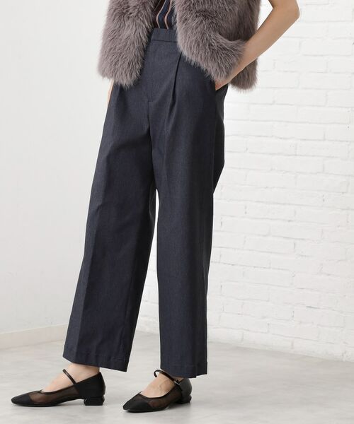 THE SHOP TK / ザ ショップ ティーケー パンツ | 【美脚見え】タックワイドパンツ【セットアップ可】 | 詳細23