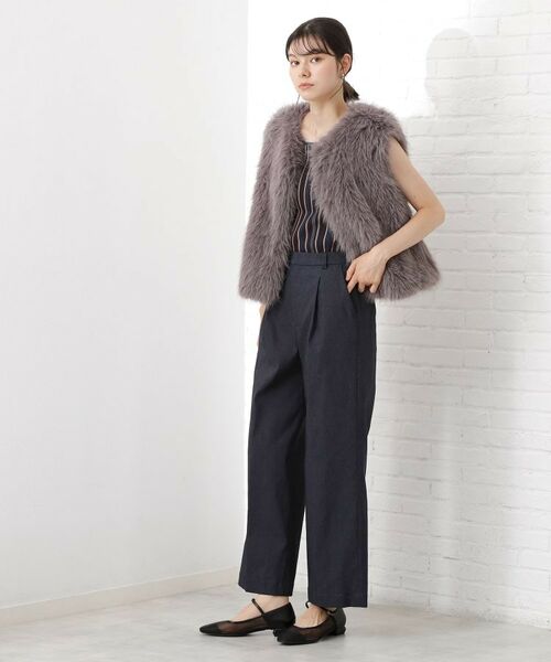 THE SHOP TK / ザ ショップ ティーケー パンツ | 【美脚見え】タックワイドパンツ【セットアップ可】 | 詳細25