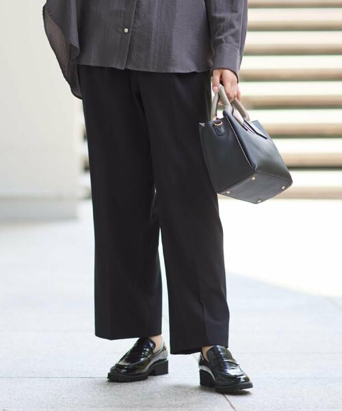 THE SHOP TK / ザ ショップ ティーケー パンツ | 【美脚見え】タックワイドパンツ【セットアップ可】 | 詳細4