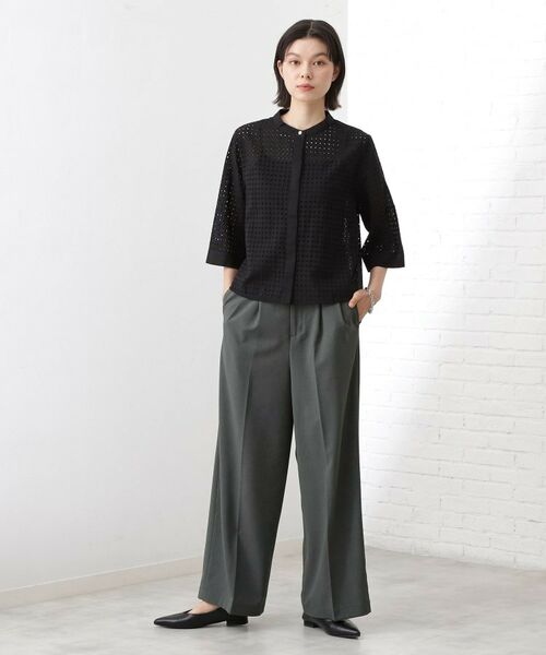 THE SHOP TK / ザ ショップ ティーケー パンツ | 【きれいめもカジュアルもお任せ】2タックワイドパンツ【セットアップ可】 | 詳細10