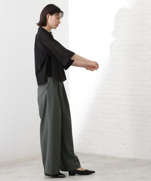 THE SHOP TK / ザ ショップ ティーケー パンツ | 【きれいめもカジュアルもお任せ】2タックワイドパンツ【セットアップ可】 | 詳細11